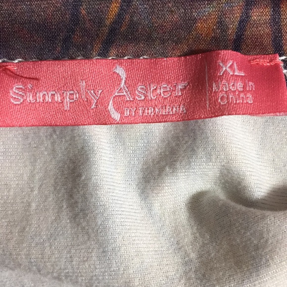 Simply Aster by Firmiana  Tunic Top Size XL - Picture 7 of 8